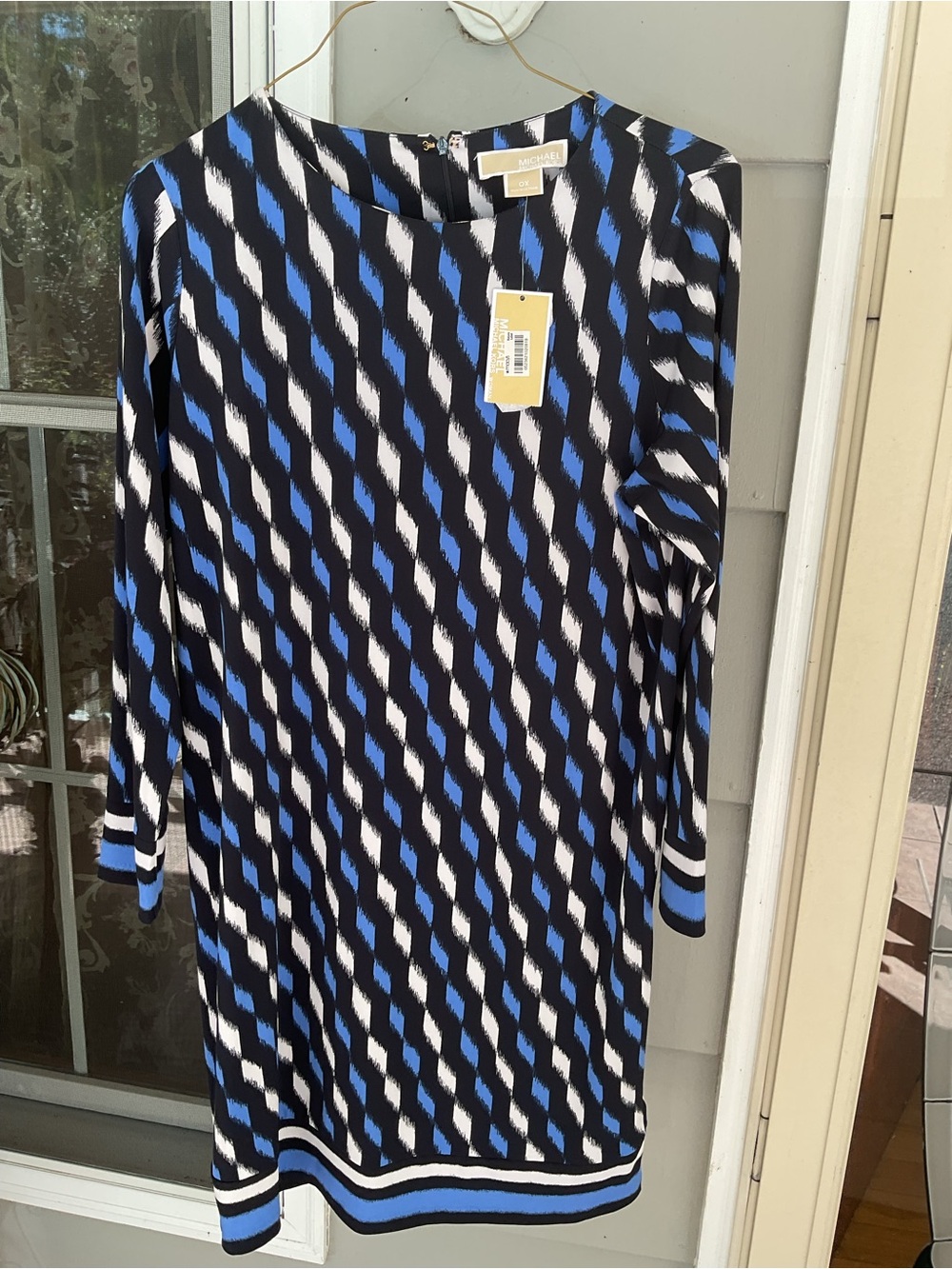 Michael Kors Women’s Knee Length Blue Long Sleeve Dress Size OX= Large / Xl New